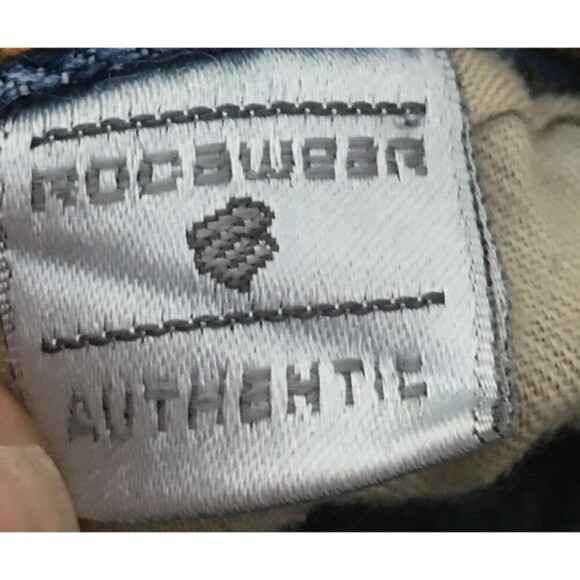 Roca Wear Jeans Women's Size 42 Blue 100% Cotton Embroidered Patches - Picture 12 of 13